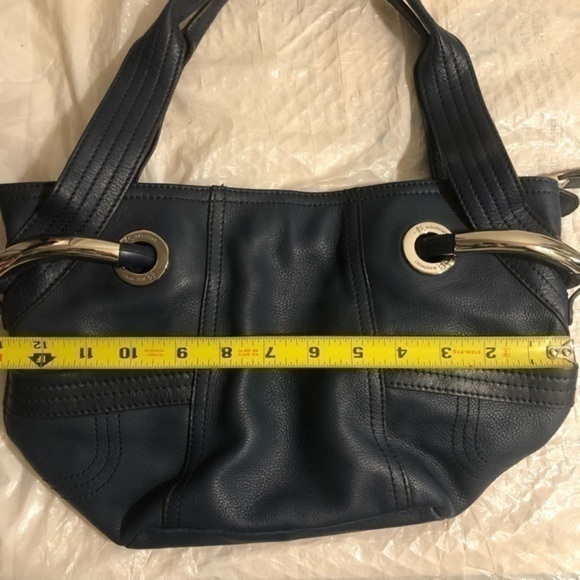 B makowsky blue leather zipper tote bag - Picture 8 of 11